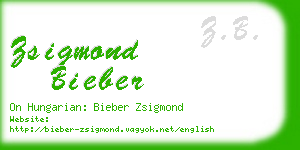 zsigmond bieber business card